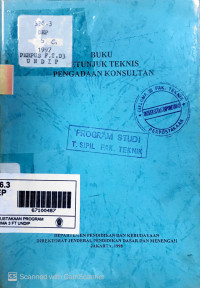 Buku Petunjuk Teknis Pengadaan Konsultan