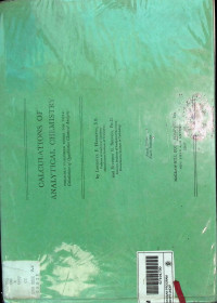 Image of CALCULATIONS OF ANALYTICAL CHEMESTRY