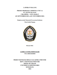 LAPORAN MAGANG
PROSES PRODUKSI AMMONIA UNIT 1A
PT. PUPUK KUJANG
CIKAMPEK – JAWA BARAT
(01 SEPTEMBER 2023 s.d 01 NOVEMBER 2023)