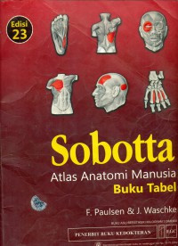 Sobotta Atlas Anatomi Manusia Buku Tabel (Sobotta:Atlas der Anatomie des Menschen Tabellen zu Muskeln, Gelenken und Nerven) Edisi 23