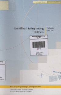 Image of Identifikasi jaring insang (gillnet) Tahun 2012