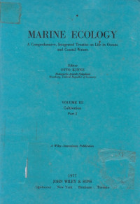 Marine ecology : cultivation (vol III)