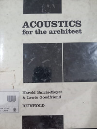 Image of ACOUSTICS FOR THE ARCHITECT
